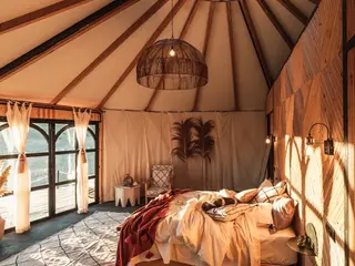 Private Single Room + Bungalow or Yurt Tent – 1  ROOM LEFT